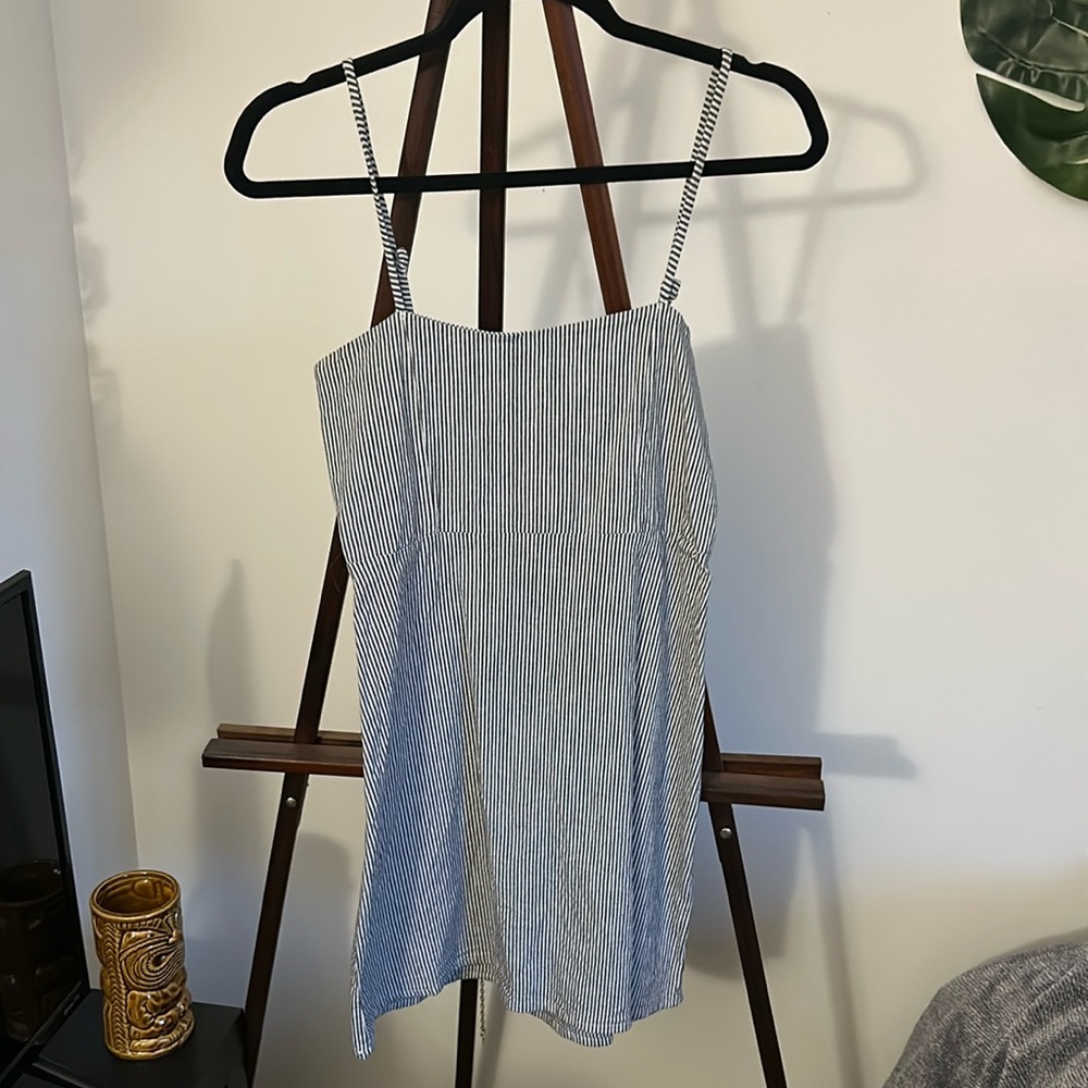 Brandy Melville pin strip blue dress
